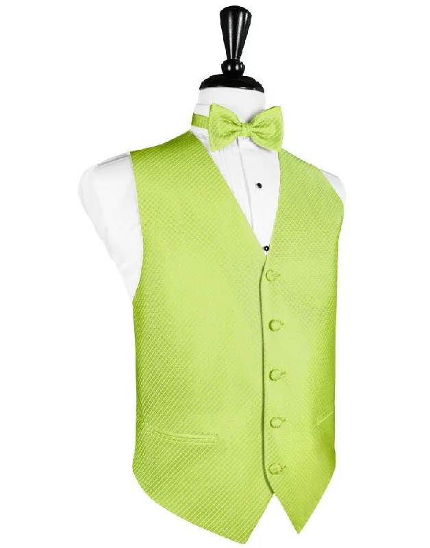 Lime Palermo Tuxedo Vest Modern Men's Geometric Modern Men's Geometric