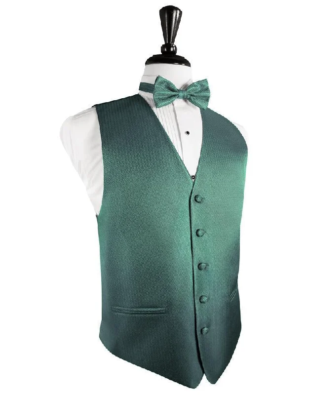 Aqua Herringbone Tuxedo Vest Trendy Men's Scandinavian Trendy Men's Scandinavian