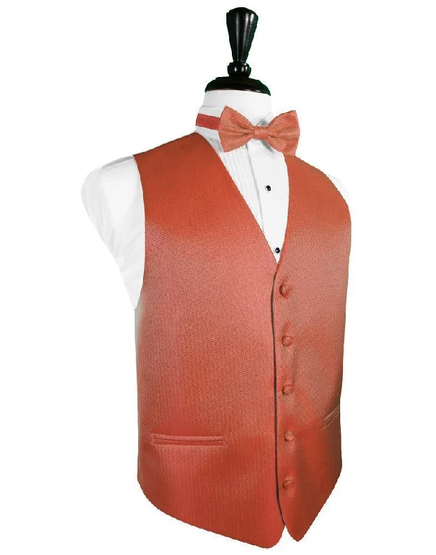 Persimmon Herringbone Tuxedo Vest Cool Men's Distressed Cool Men's Distressed