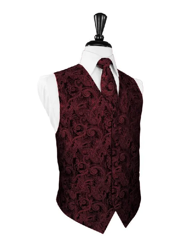 Apple Tapestry Tuxedo Vest Refined Men's European Refined Men's European