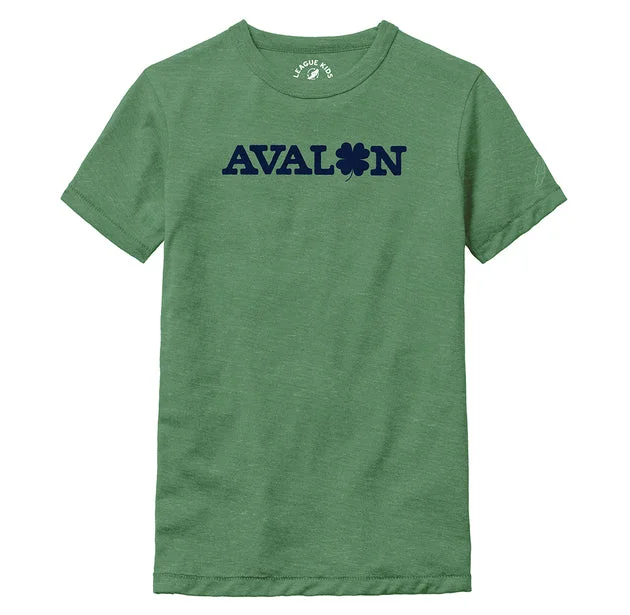 Kids Avalon Clover Victory Falls Tee - Heather Kelly Green Lumberjack Lumberjack