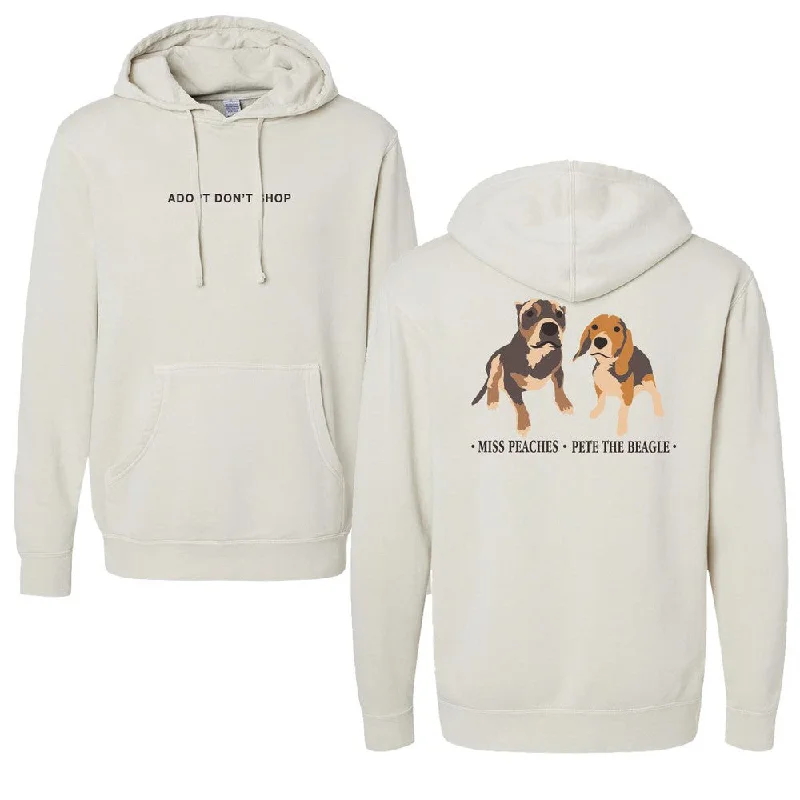 Miss Peaches & Pete The Beagle Hoodie Casual Men's Japanese  Casual Men's Japanese 