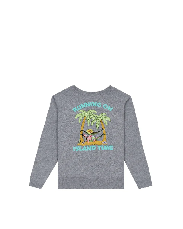 Kids (2-7) SpongeBob SquarePants x Jack's "Island Time" Crewneck Casual Men's Loose Casual Men's Loose