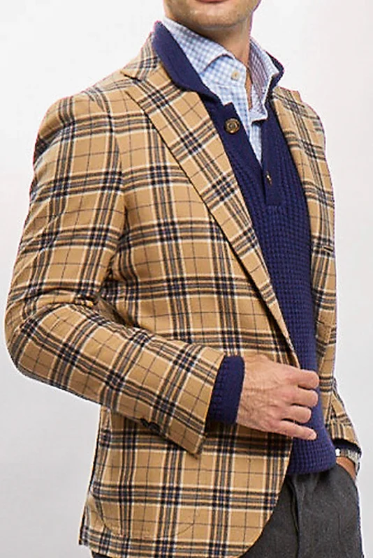 Plaid Patch Pocket Sports Jacket Dynamic Men's Glow Dynamic Men's Glow