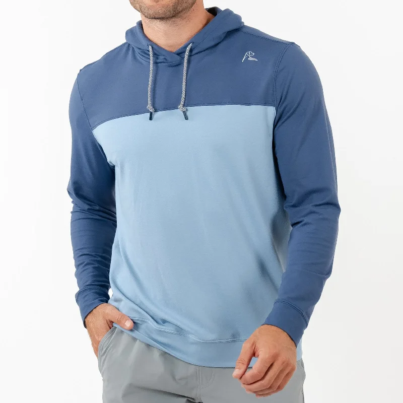 Hesi Performance Hoodie | Colorblock - Slate Blue/Ice Pick Blue Elegant Men's Formal  Elegant Men's Formal 