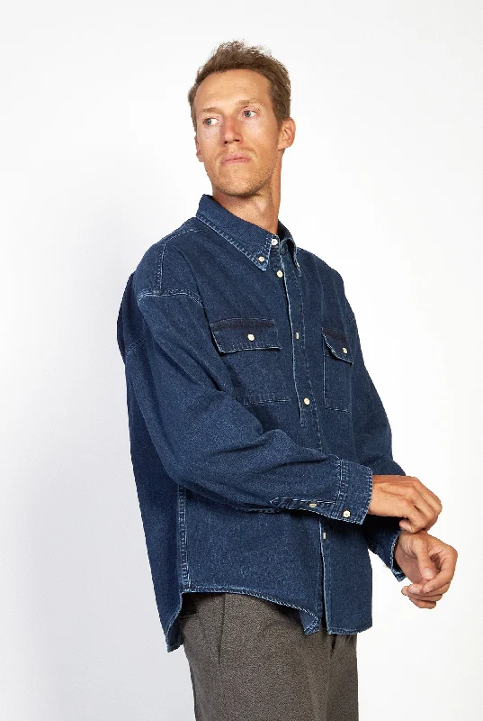 VISVIM Palmer Denim Shirt Casual Men's Loose Casual Men's Loose