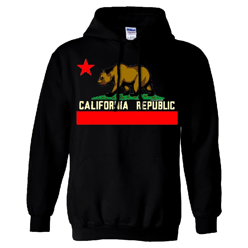 California State Flag Borderless Sweatshirt Hoodie Elegant Men's Formal  Elegant Men's Formal 