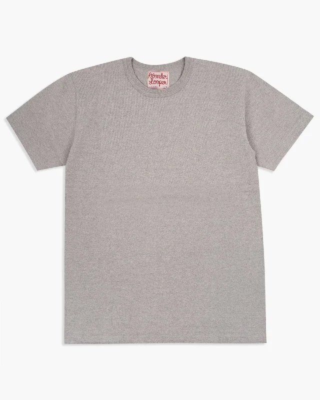 Wonder Looper 409gsm Double Heavyweight T Shirt - Heather Grey Bold Men's Statement Bold Men's Statement