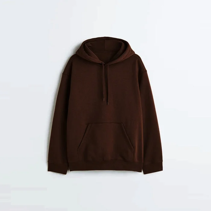 Plain Brown Hoodie Refined Men's Hand Refined Men's Hand