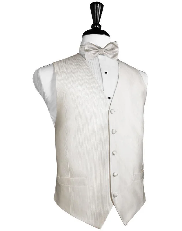 Ivory Faille Silk Tuxedo Vest Traditional Men's Country Traditional Men's Country