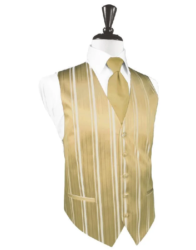 Harvest Maize Striped Satin Tuxedo Vest Vacation Vacation