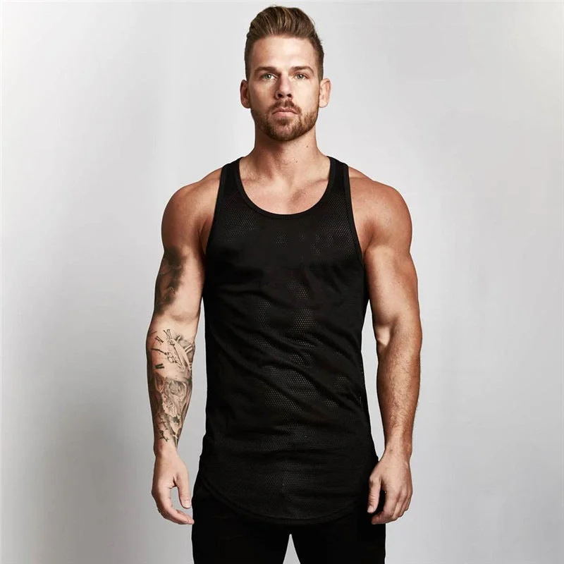 Men Gym Clothes Tank Top Sportswear Vest Classic Men's Pin Classic Men's Pin