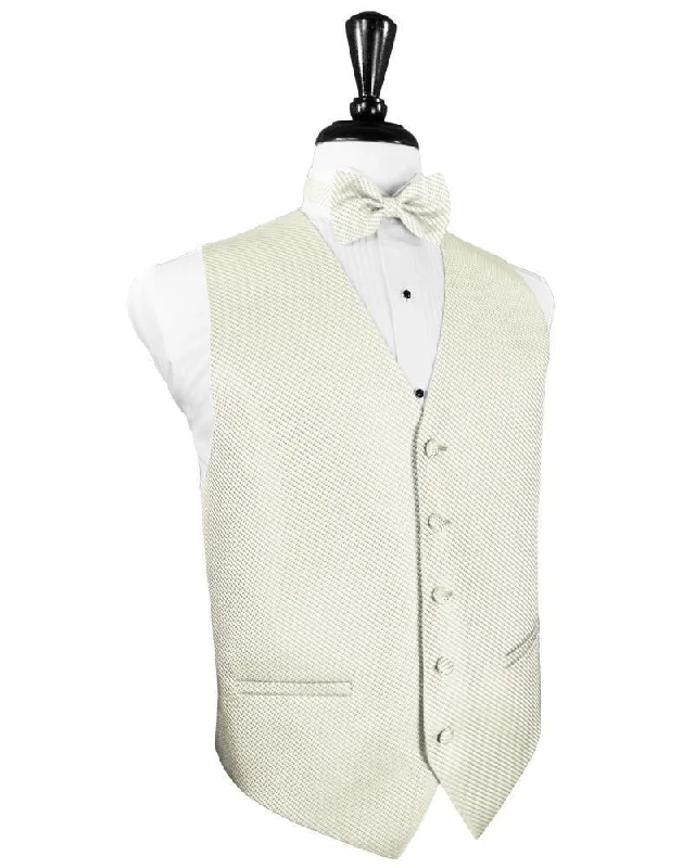 Ivory Venetian Tuxedo Vest Confident Men's High Confident Men's High