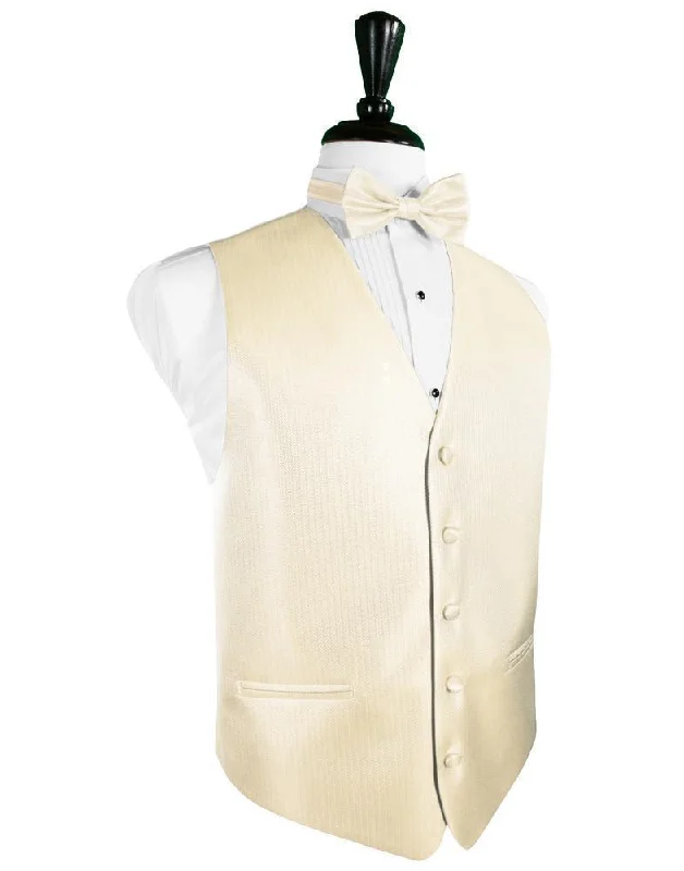 Sand Herringbone Tuxedo Vest Dapper Men's Bow Dapper Men's Bow