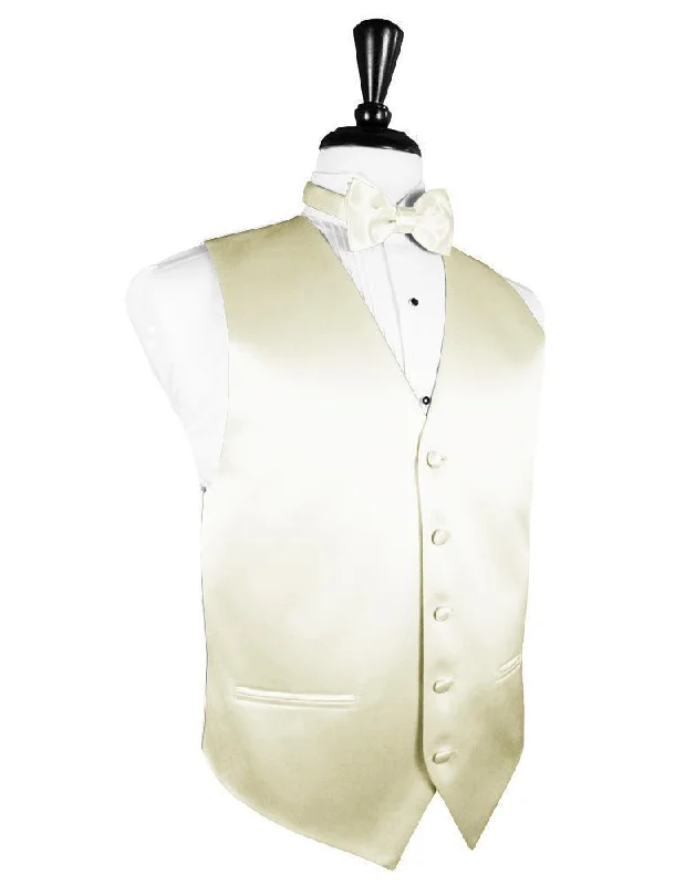 Ivory Luxury Satin Tuxedo Vest Relaxed Men's Australian  Relaxed Men's Australian 