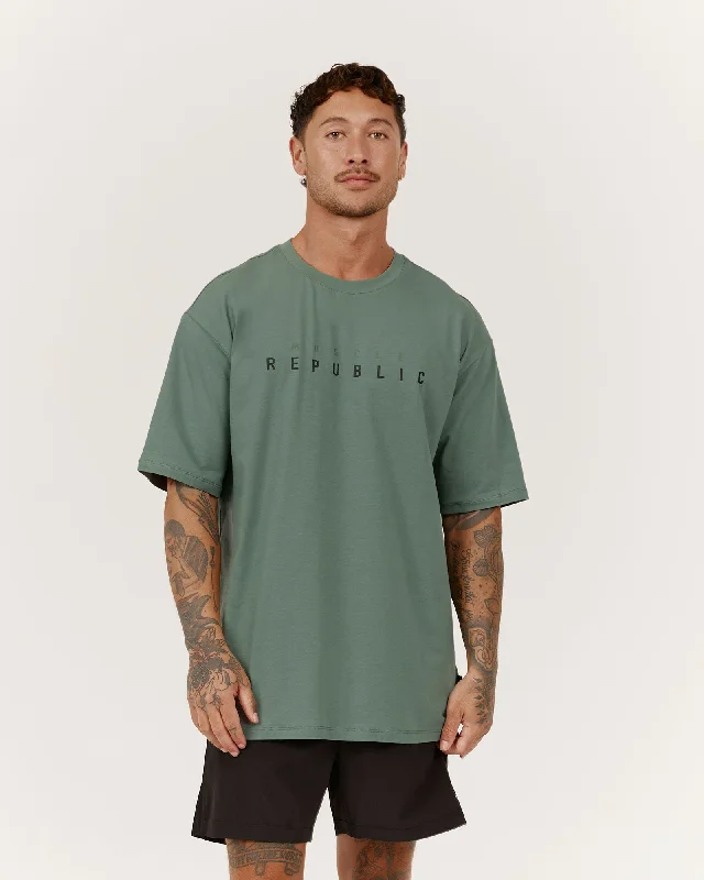 CLASSIC TONAL TEE V2 - TARRAGON Trendy Men's Scandinavian Trendy Men's Scandinavian