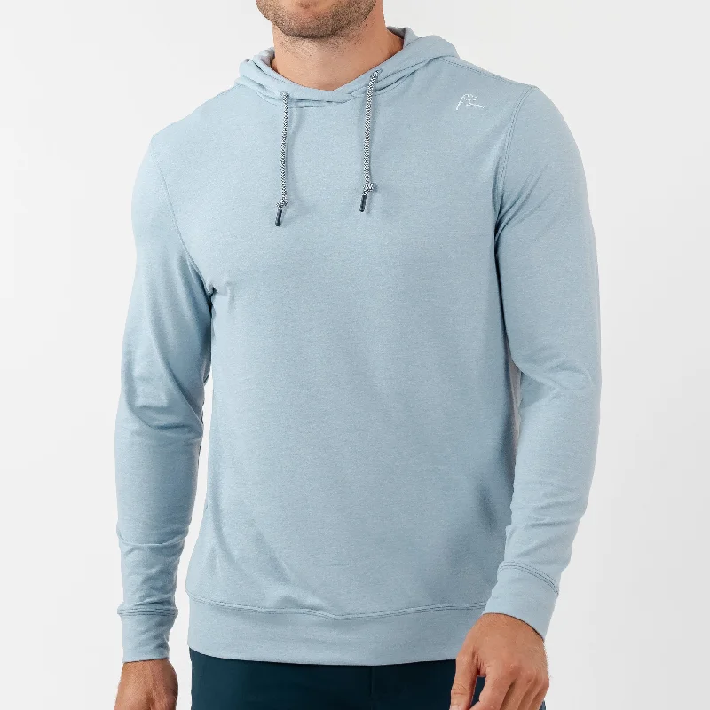 Hesi Performance Hoodie | Heather - Ice Pick Blue/Stratus Grey Unique Men's Patch Unique Men's Patch