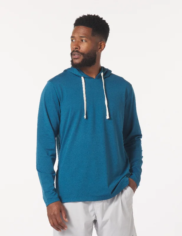 Bedford Hoodie: Moroccan Blue Marble Cool Men's Distressed Cool Men's Distressed