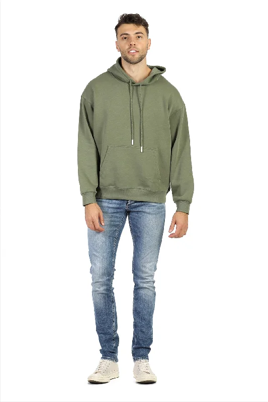 Men’s premium fleece relaxed hoodie in olive Hip Men's Retro Hip Men's Retro