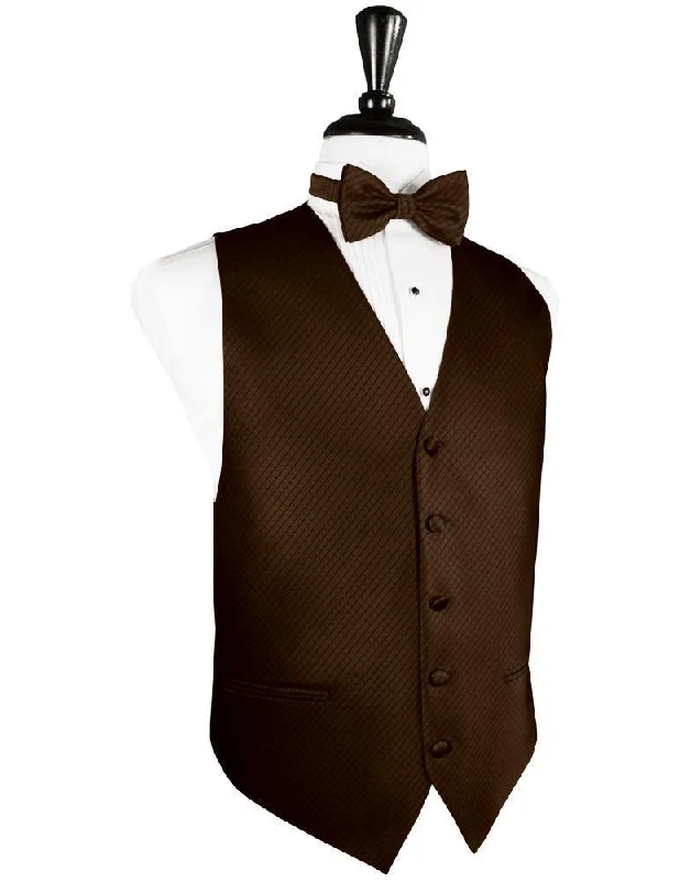 Chocolate Palermo Tuxedo Vest Modern Men's Geometric Modern Men's Geometric