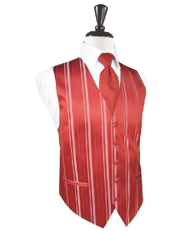 Persimmon Striped Satin Tuxedo Vest Bold Men's Animal Bold Men's Animal