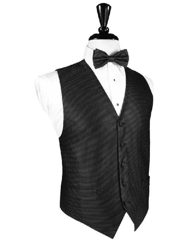 Asphalt Silk Weave Tuxedo Vest Stylish Men's Tropical  Stylish Men's Tropical 