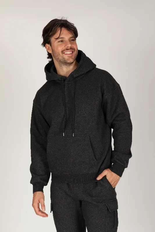 Men's Hoodie in Dark Heather Grey Relaxed Men's Beach Relaxed Men's Beach