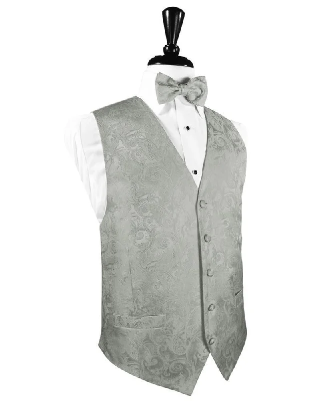 Platinum Tapestry Silk Tuxedo Vest Streetwear Style Streetwear Style