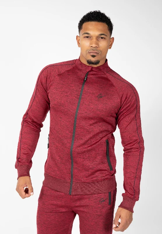 Wenden Track Jacket - Burgundy Red Minimalist Men's Casual  Minimalist Men's Casual 