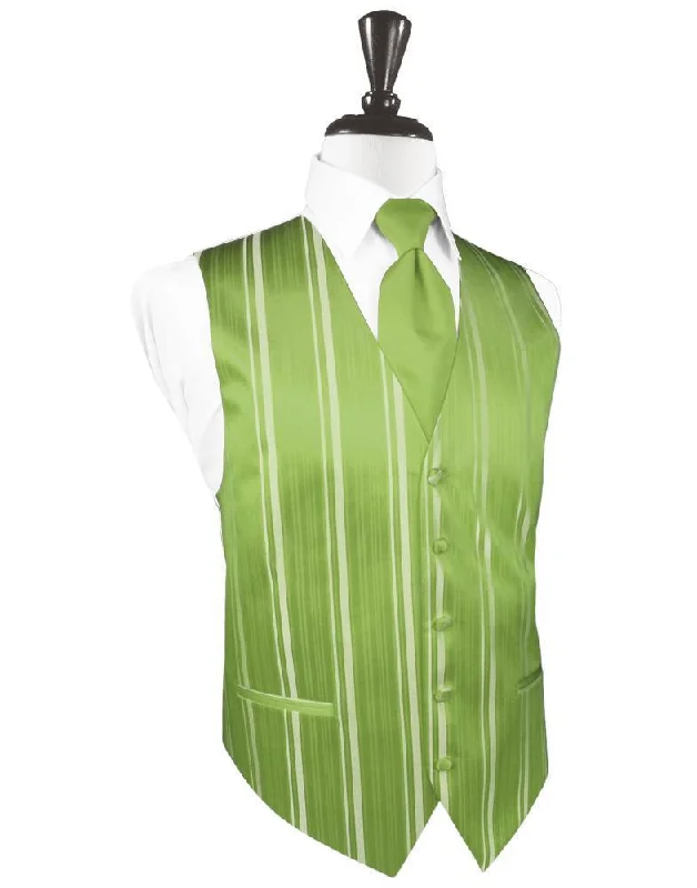 Clover Striped Satin Tuxedo Vest Artistic Men's Avant Artistic Men's Avant