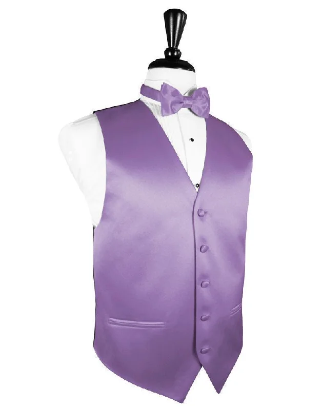 Wisteria Luxury Satin Tuxedo Vest Monochromatic Office Style Monochromatic Office Style