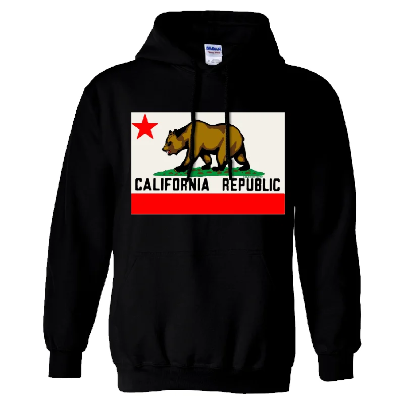 California Republic Original Bear Flag Sweatshirt Hoodie Artistic Men's Avant Artistic Men's Avant