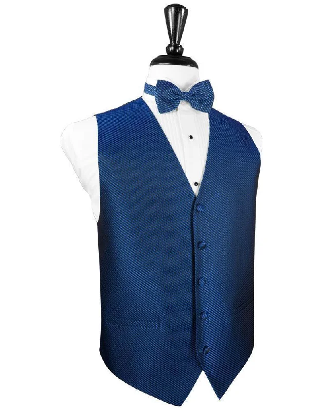 Royal Blue Venetian Tuxedo Vest Earthy Men's Sustainable  Earthy Men's Sustainable 