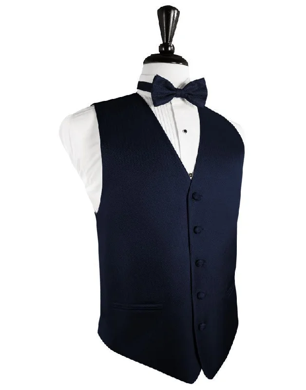 Navy Herringbone Tuxedo Vest Sophisticated Men's  Sophisticated Men's 