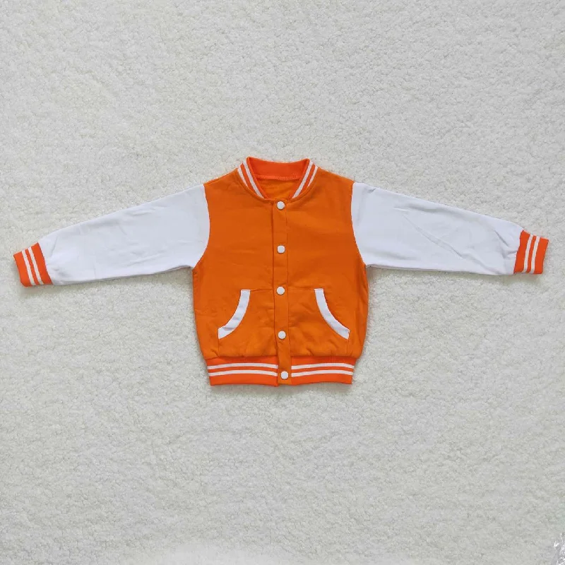 BT0268 Orange Girls Long Sleeve Jacket Top Sharp Men's Italian Sharp Men's Italian