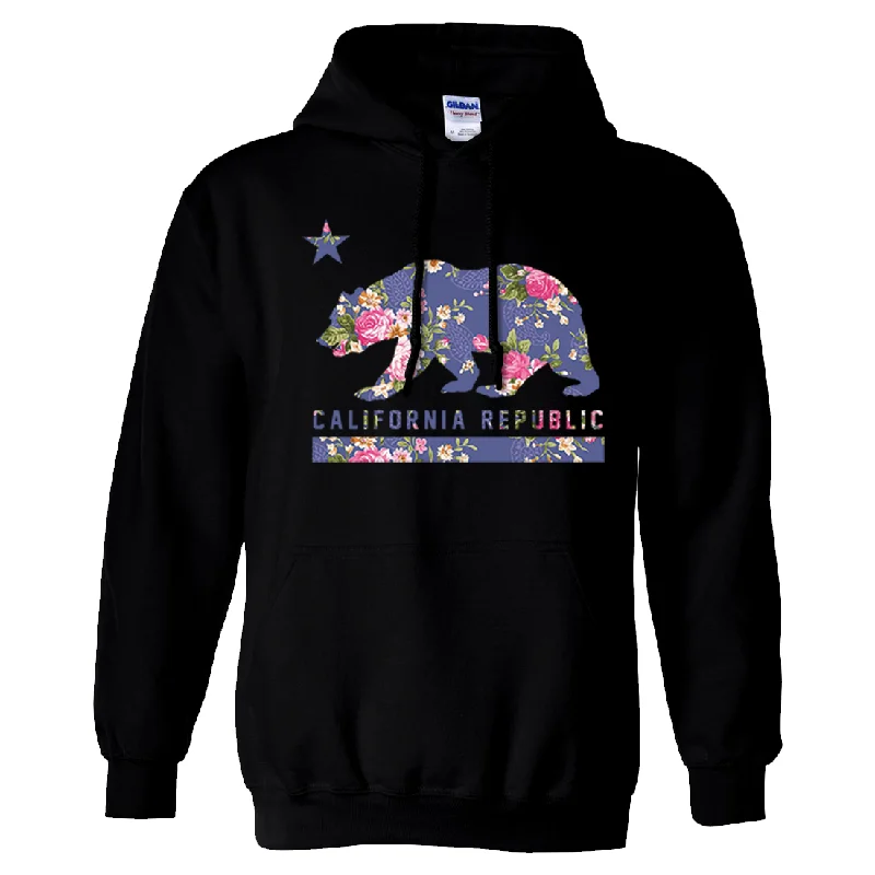 California Republic Paisley Flower Bear Sweatshirt Hoodie Modern Men's Geometric Modern Men's Geometric