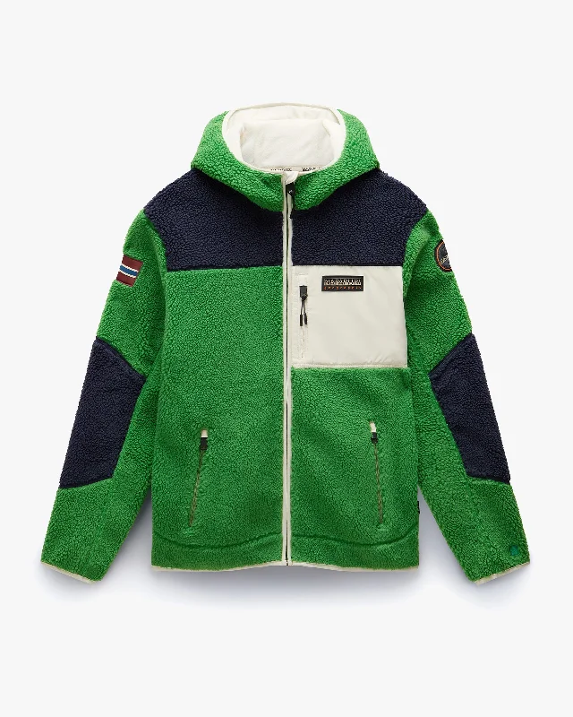 Napapijri Yupik Full Zip Fleece - Green Kelly Trendy Men's Bucket Trendy Men's Bucket