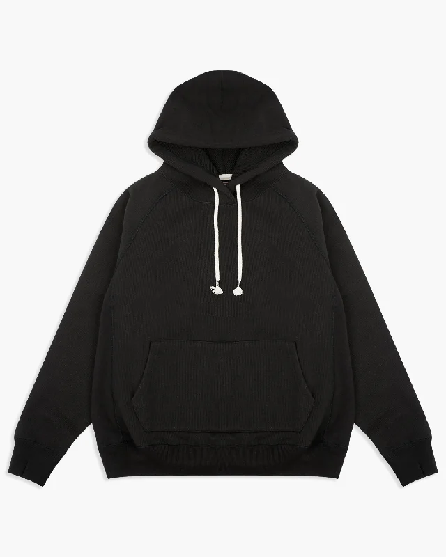 Wonder Looper 876gsm Double Heavyweight French Terry Pullover Hoodie - Sumi Black Elegant Men's Cashmere Elegant Men's Cashmere