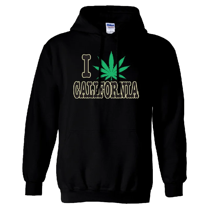 I Love Pot California Sweatshirt Hoodie Cool Men's Distressed Cool Men's Distressed