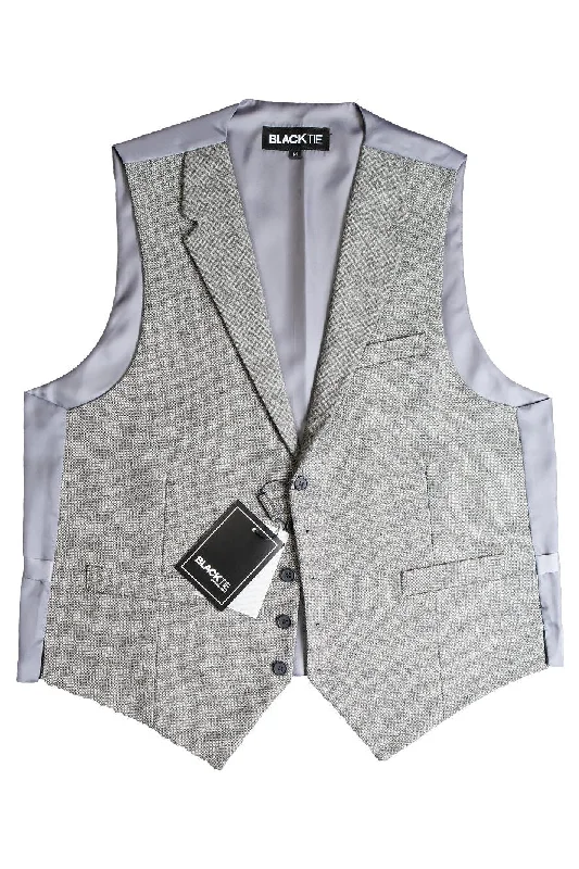 Black & White "Camdyn" Tweed Vest Artistic Men's Hand Artistic Men's Hand