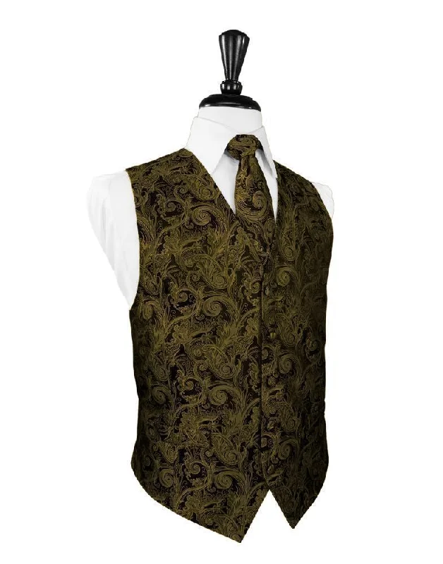 New Gold Tapestry Tuxedo Vest Elegant Men's Cashmere Elegant Men's Cashmere