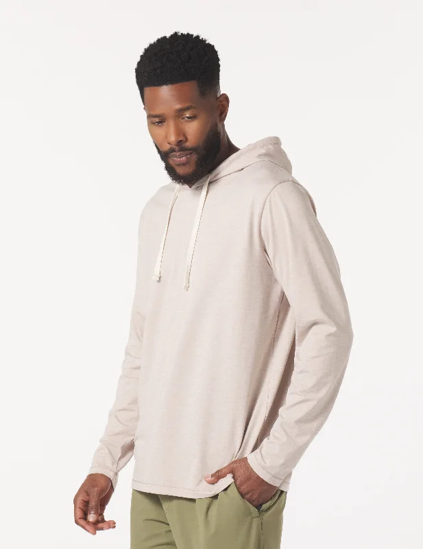 Bedford Hoodie: Oatmilk Marble Elegant Men's Cashmere Elegant Men's Cashmere