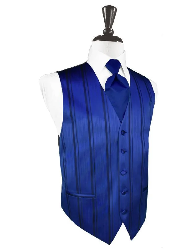 Royal Blue Striped Satin Tuxedo Vest Relaxed Men's Australian  Relaxed Men's Australian 