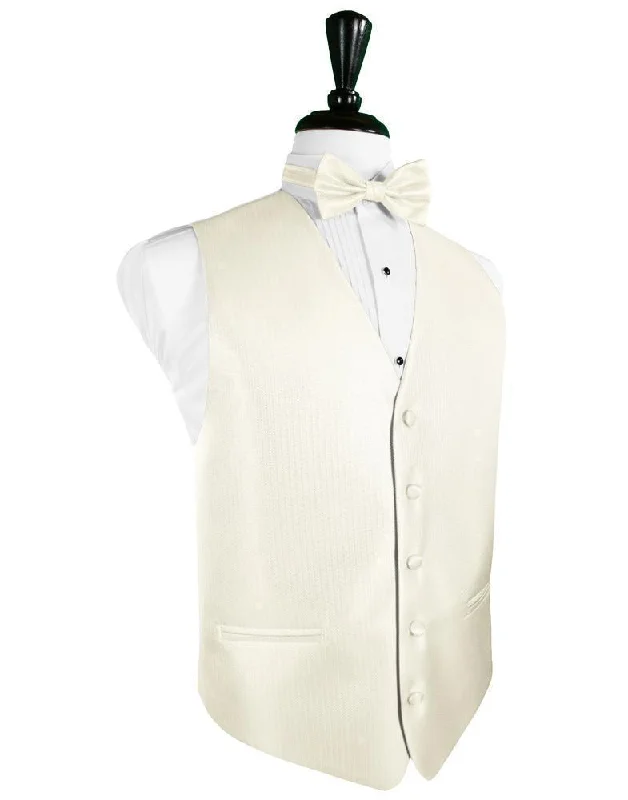 Ivory Herringbone Tuxedo Vest Sleek Men's Contemporary  Sleek Men's Contemporary 