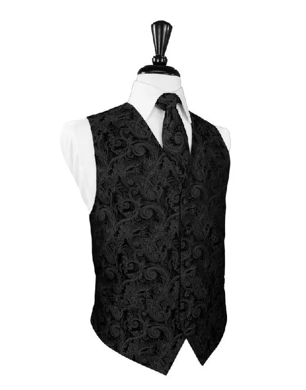 Black Tapestry Tuxedo Vest Refined Men's Classic  Refined Men's Classic 