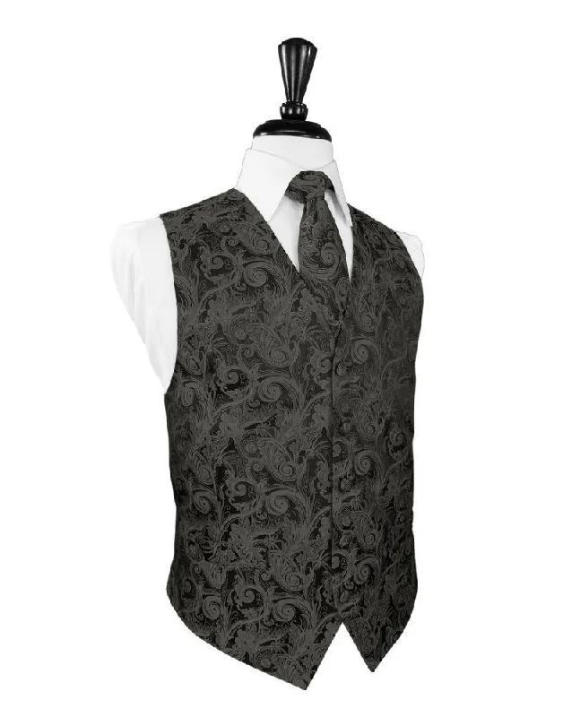 Charcoal Tapestry Tuxedo Vest Cool Men's Skate Cool Men's Skate