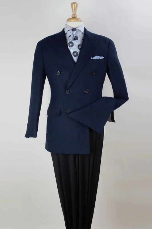 Mens Classic Fit Double Breasted Sport Coat Blazer in Navy Masculine Men's  Masculine Men's 