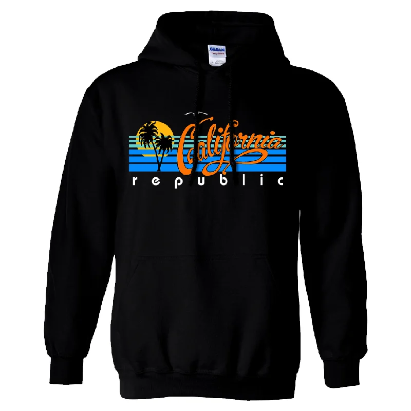 California Republic Palm Trees Sweatshirt Hoodie Casual Men's Loose Casual Men's Loose