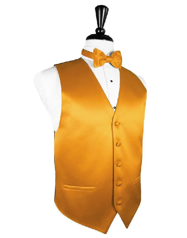 Tangerine Luxury Satin Tuxedo Vest Casual Men's Short Casual Men's Short