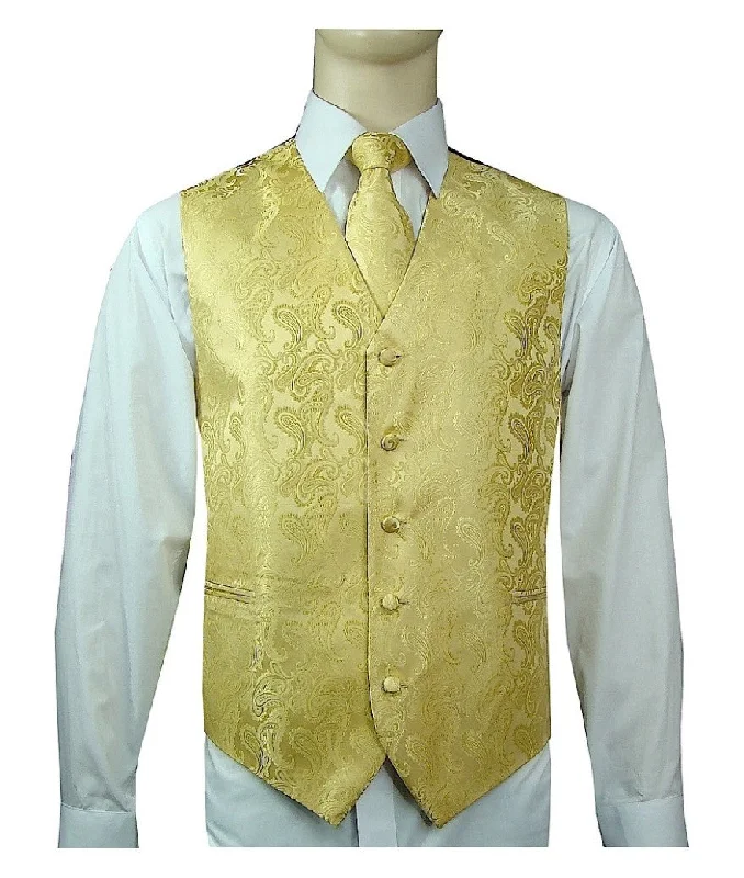 Men's 20-1 Microfiber Paisley Vest, Tie & Hanky Adventure Adventure